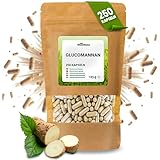 RheinNatur Glucomannan Kapseln 250 Stück - Natürlicher Ballaststoff aus der Konjak-Wurzel - Vegan
