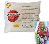 20er Pack ~ [20x 400g / 200g ATG] Konjak Nudeln Shirataki 'Nudeln-breit' aus Konjakmehl Konjac #10 + ein kleines Glückspüppchen - Holzpüppchen